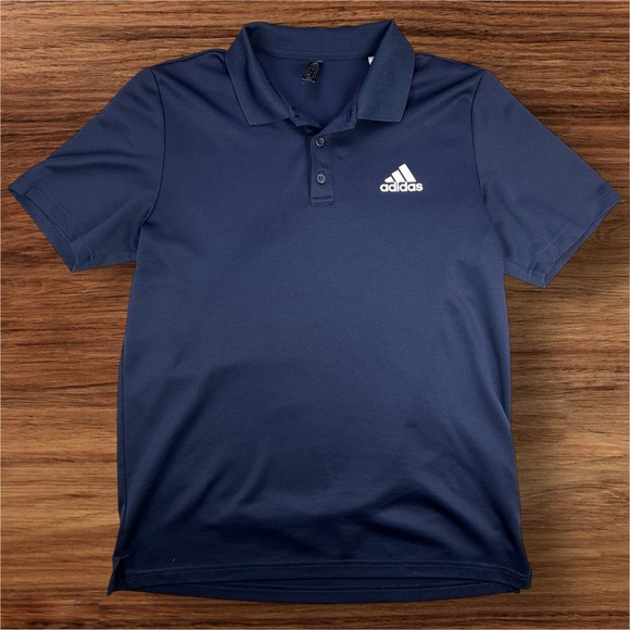 adidas Other - Adidas Men’s 100% Polyester Dark Blue Performance Polo. Medium.